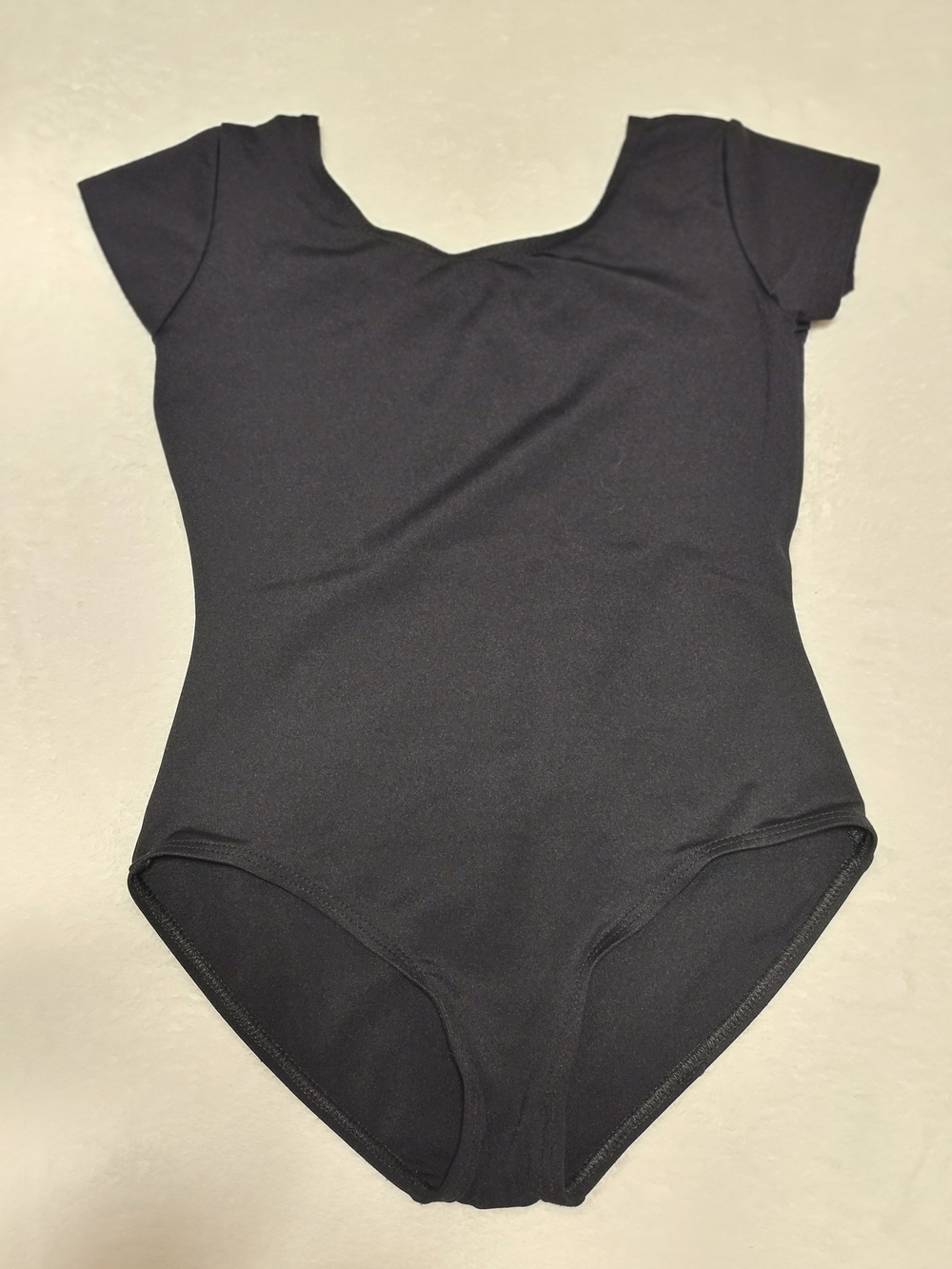 Capezio Black Short Sleeve Kids One-Piece Leotard